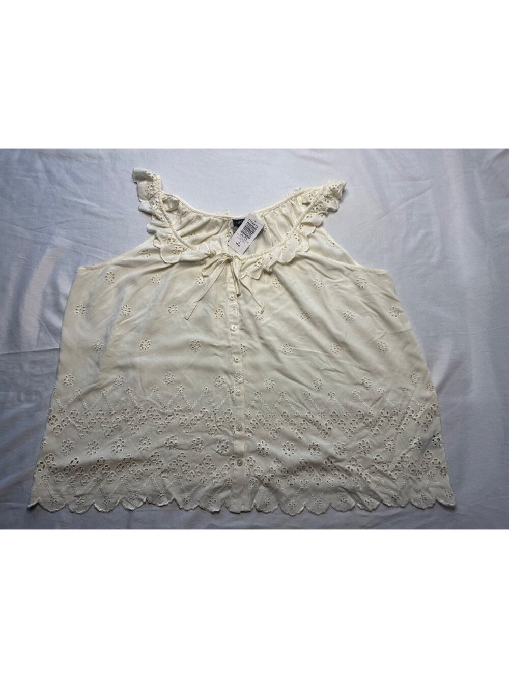 2X Babydoll Cami Eyelet Ruffle Strap Boho Cottagecore NWT Torrid Tank Top